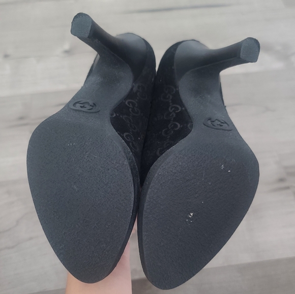 Gucci Monogram Suede Fur Boots - Picture 4 of 9